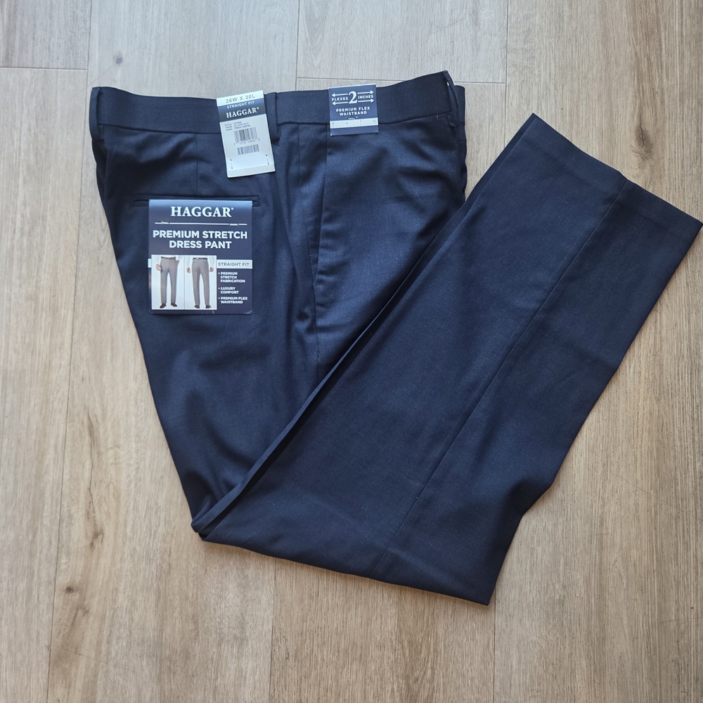 Haggar Men's Premium Stretch Dress Pants - Navy Blue